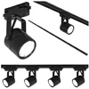 Oświetlenie szynowe czarne 4x lampa GU10 + szyna 2m