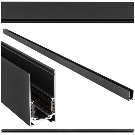 Szyna oświetleniowa LED natynkowa szynoprzewód magnetyczny 2m CZARNA 200cm M20