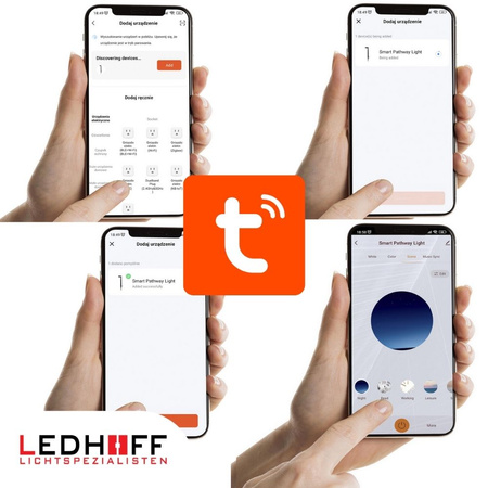 3x Lampa ogrodowa LED stojąca słupek wbijany SMART RGB