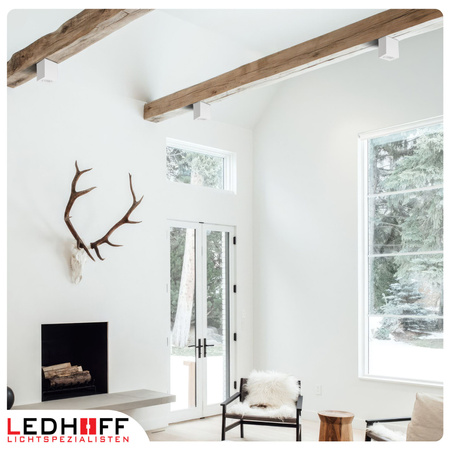 Oprawa sufitowa natynkowa kwadratowa Tuba GU10 biała