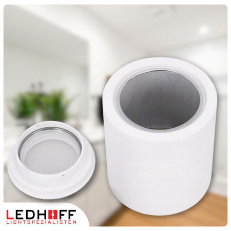 Oprawa Halogenowa Tuba LED GU10 do ŁAZIENKI Biała WODOODPORNA okrągła IP54