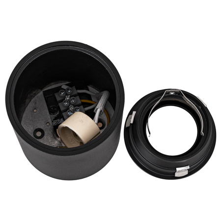 Oprawa sufitowa natynkowa Tuba GU10 okrągła czarna