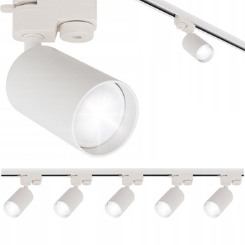 Oświetlenie szynowe białe 5x GU10 szyna 2m