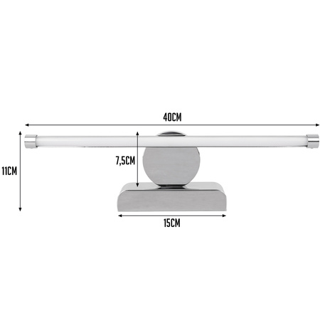 Kinkiet łazienkowy Lampa nad lustro 40cm chrom