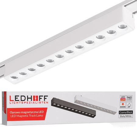 Oświetlenie szynowe magnetyczne ZESTAW listwa 1m + 2x lampa liniowa LED