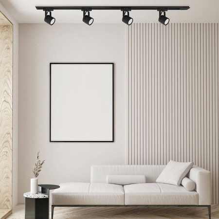 Reflektor szynowy czarny GU10 lampa na szynoprzewód