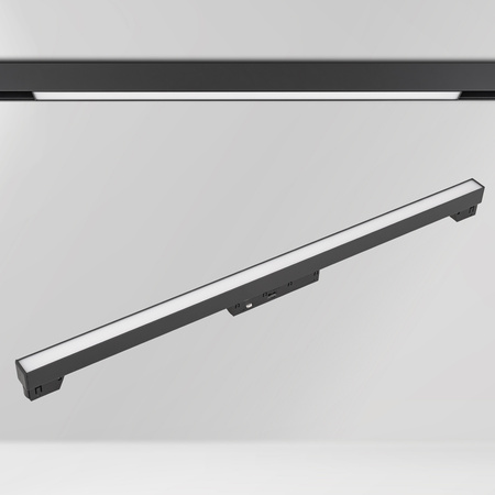 ZESTAW M20 Lampa liniowa LED 24W 60cm czarna 3 BARWY ŚWIATŁA + szyna magnetyczna 1m