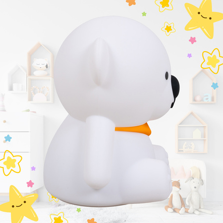 Lampka nocna LED dla dzieci MIŚ wielokolorowe światło RGB miękki silikon