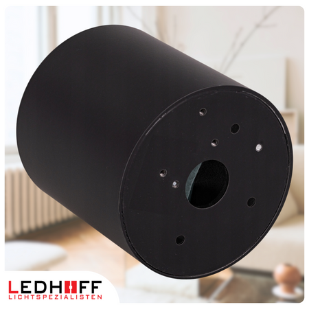 Oprawa sufitowa natynkowa Tuba GU10 okrągła czarna