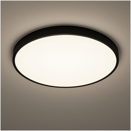 Plafon sufitowy LED czarny 50cm - wysoka wydajność świetlna 100lm/W