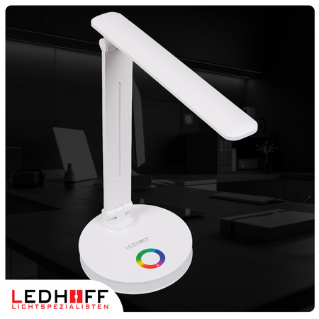 Lampka biurkowa LED do gamingu biała 5W + światło RGB