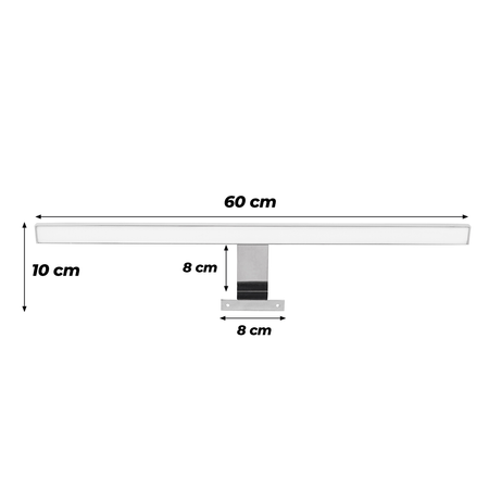 Kinkiet łazienkowy Lampa nad lustro 60cm chrom