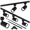 Oświetlenie szynowe czarne 5x lampa GU10 + szyna 2m + 1m