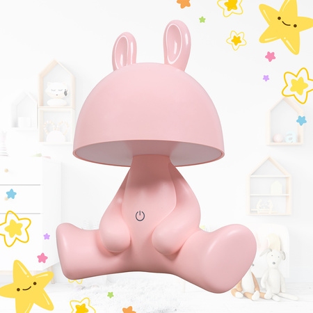 Lampka nocna LED dla dzieci KRÓLIK ciepłe światło Bezprzewodowa
