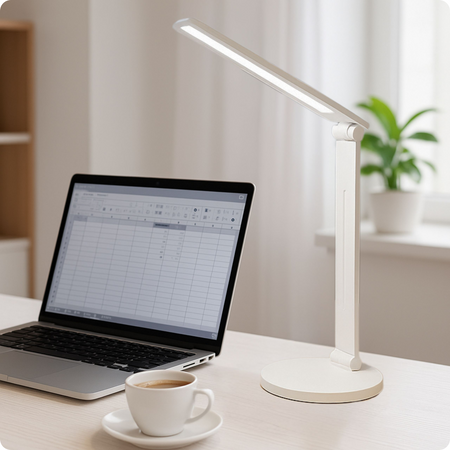 Lampka biurkowa LED biała 5W + Timer