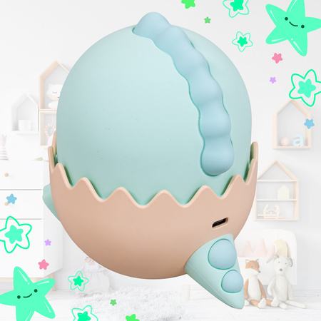 Lampka nocna LED dla dzieci DINOZAUR wielokolorowe światło Bezprzewodowa