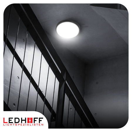 Plafon LED Lampa sufitowa 22cm 3 barwy światła IP65 czarna