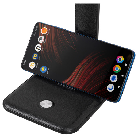 Lampka biurkowa LED czarna 9W z uchwytem na telefon