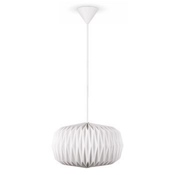 Lampa wisząca biała papierowa E27 do pokoju dziecka salonu DUŻA