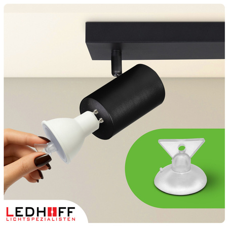 Lampa sufitowa Kinkiet podwójny GU10 czarny LINEA