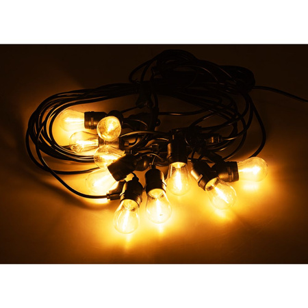 Girlanda ogrodowa łańcuch świetlny 15m + 10x żarówka LED Lampki do ogrodu