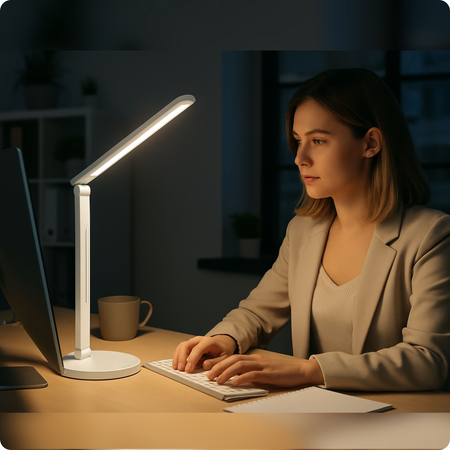 Lampka biurkowa LED biała 5W + Timer