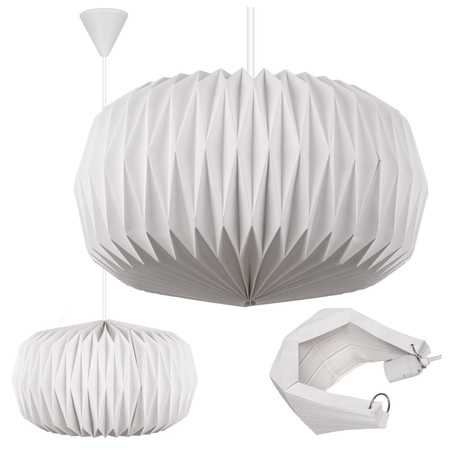 Lampa wisząca biała papierowa E27 do pokoju dziecka salonu DUŻA