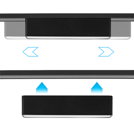 Oświetlenie szynowe magnetyczne ZESTAW listwa 1m + 3x reflektor LED