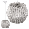 Lampa wisząca kula biała szara papierowa E27 do sypialni pokoju KWIATY
