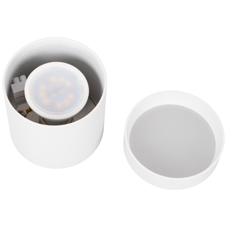 Oprawa sufitowa natynkowa Tuba LED GU10 okrągła biała