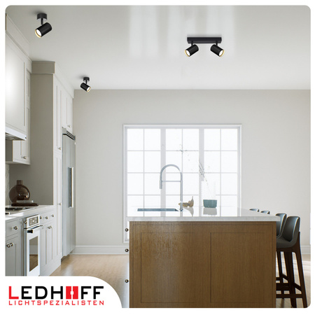 Lampa sufitowa Kinkiet podwójny GU10 czarny LINEA