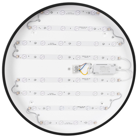 Plafon LED z pilotem Lampa sufitowa czarna ściemniana 3 barwy światła 50cm