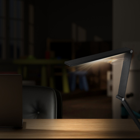 Lampka biurkowa LED kreślarska czarna 9W