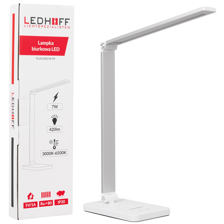 Lampka biurkowa LED biała 7W