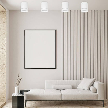 Oprawa sufitowa natynkowa Tuba LED GU10 okrągła biała