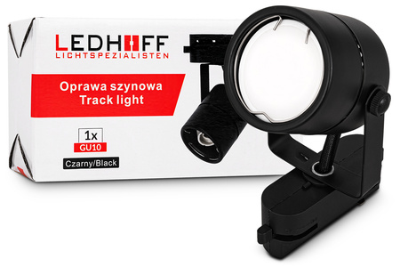 Oświetlenie szynowe czarne 3x lampa GU10 + szyna 1m