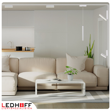 Oświetlenie szynowe magnetyczne ZESTAW 2x listwa 1m + 6x lampa LED BIAŁA