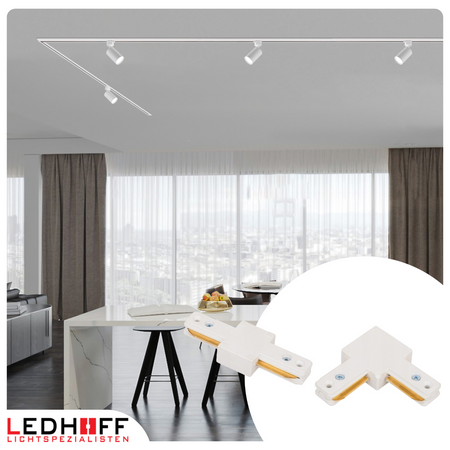 Oświetlenie szynowe białe reflektor GU10 x5 szyna 3m