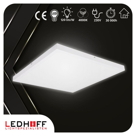 5x Panel sufitowy LED LAMPA BIAŁA plafon duży KWADRAT 60x60cm biurowy MOCNY