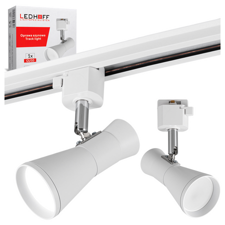 Reflektor szynowy biały GU10 lampa na szynoprzewód