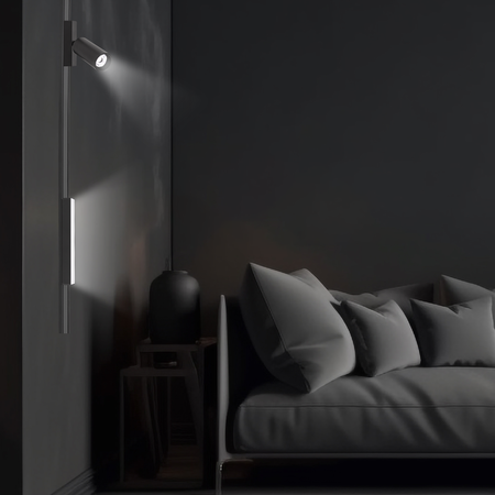 Oprawa magnetyczna reflektor LED lampa na szynoprzewód 9W CZARNA 4000K tuba