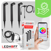 3x Lampa ogrodowa LED stojąca słupek wbijany SMART RGB