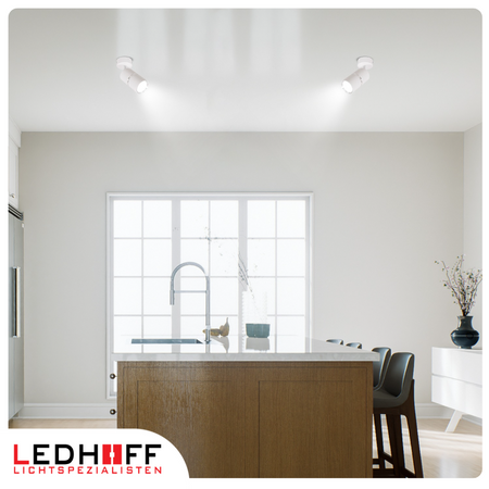 Kinkiet sufitowy pojedynczy SPOT GU10 biały srebrny