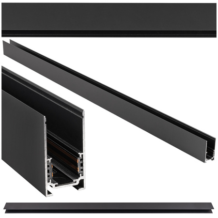 Szyna oświetleniowa LED natynkowa szynoprzewód magnetyczny 1m CZARNA 100cm M20