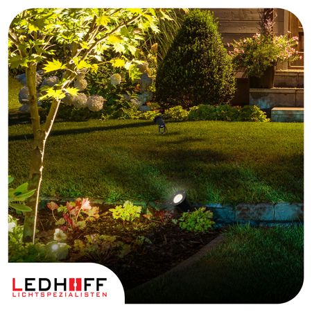 Lampa ogrodowa LED stojąca słupek wbijany + żarówka 7W