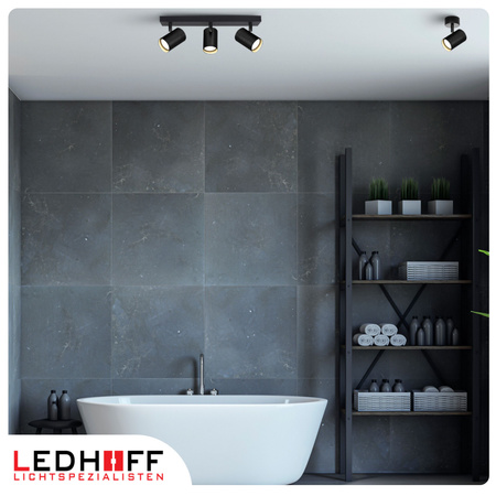 Lampa sufitowa Kinkiet potrójny GU10 czarny LINEA