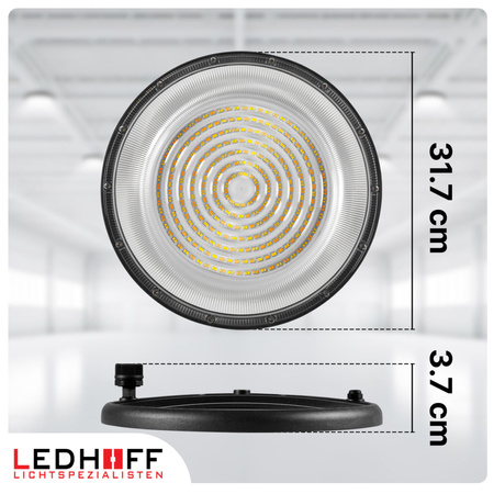 Lampa przemysłowa LED HighBay UFO 200W 3 barwy światła na magazyn halę