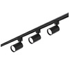 Oświetlenie szynowe czarne 8x lampa GU10 + szyna 4m