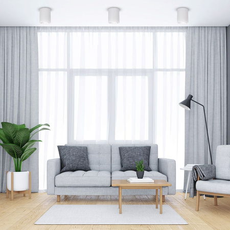 Oprawa sufitowa natynkowa Tuba GU10 okrągła biała