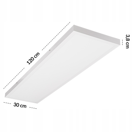 Panel natynkowy LED 120x30cm 40W 4800lm